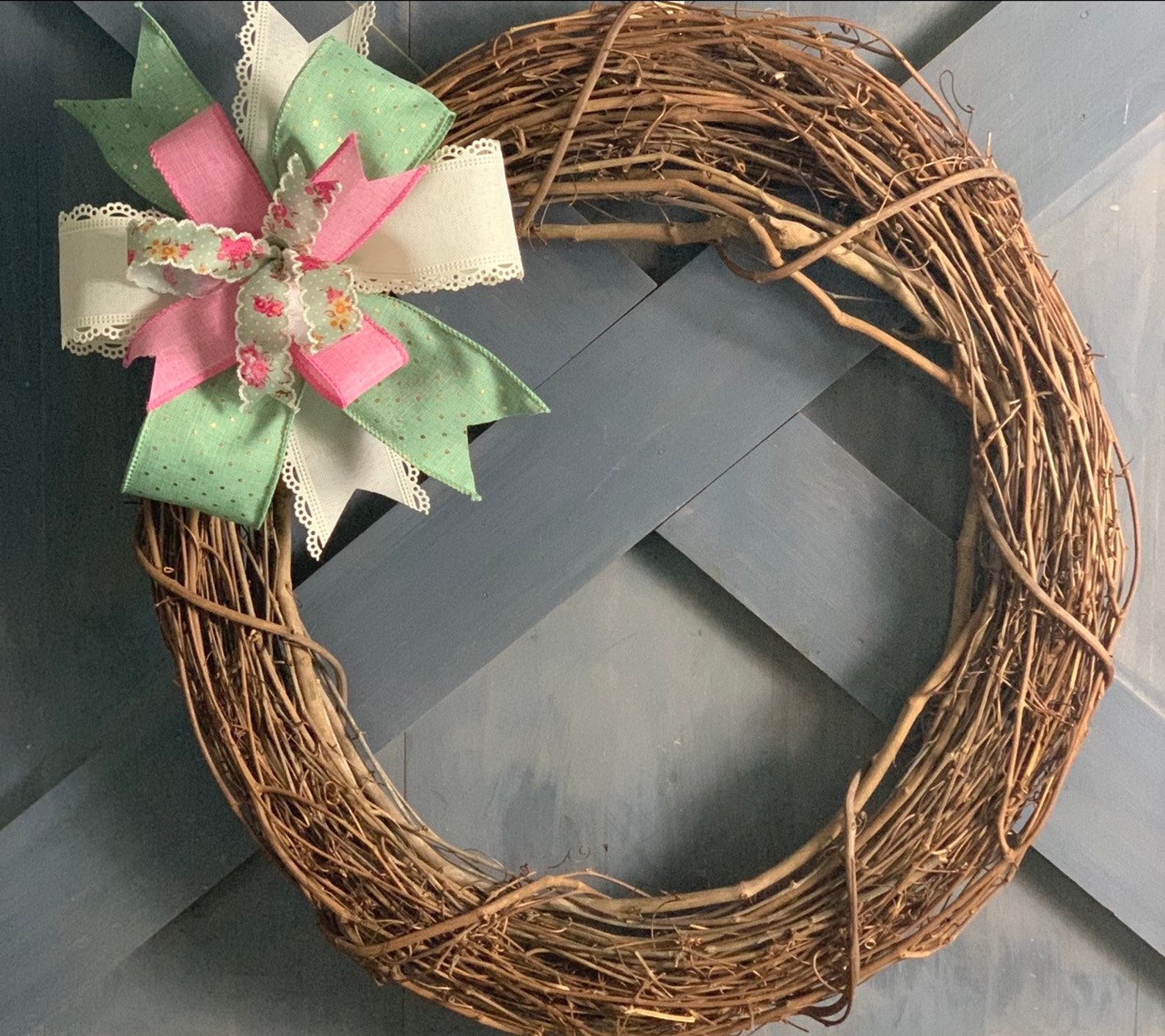 Floral Wreath Bow Front Door Wreath Bow Wreath Bow Lantern Etsy