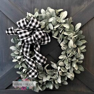 Rustic Lambs Ear Wreath, Farmhouse Wreath,  Farmhouse Decor