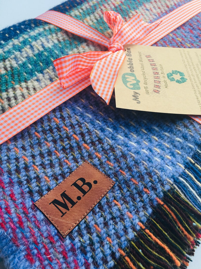 Recycled Wool Large Check Blanket Throw / Picnic Blanket / Etsy UK