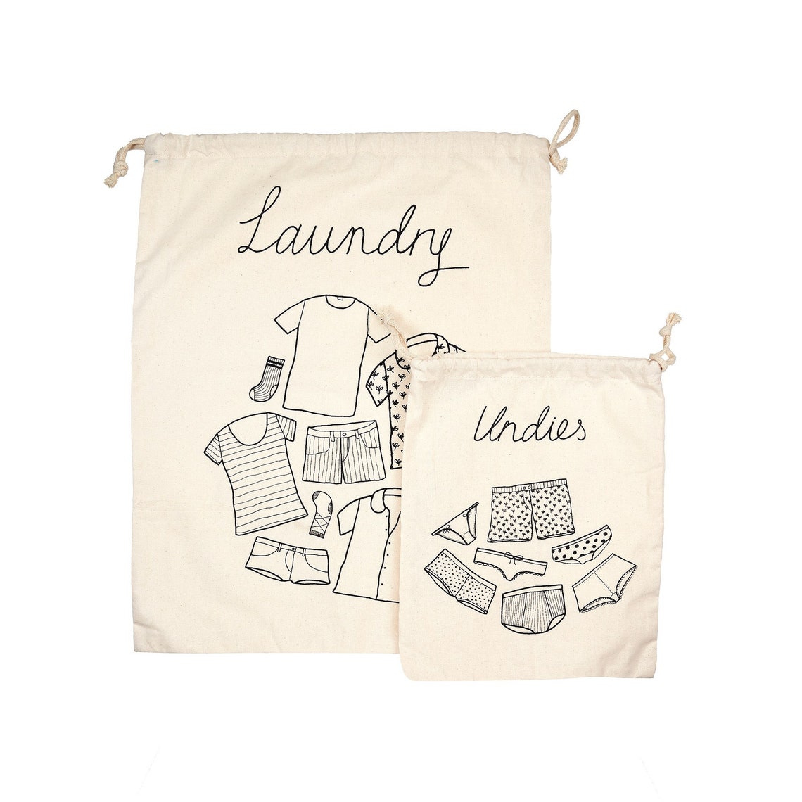 100 Organic Cotton Travel Laundry Bags Etsy