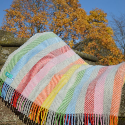 Pure New Wool Throw Blanket British Blanket Made in the UK Etsy UK