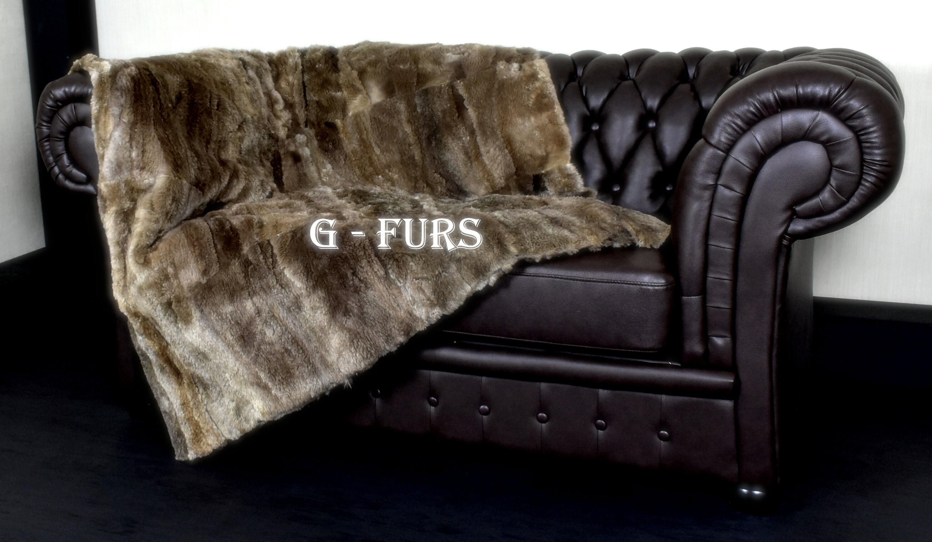 Luxury Real Brown Fur Beaver Throw Blanket Etsy