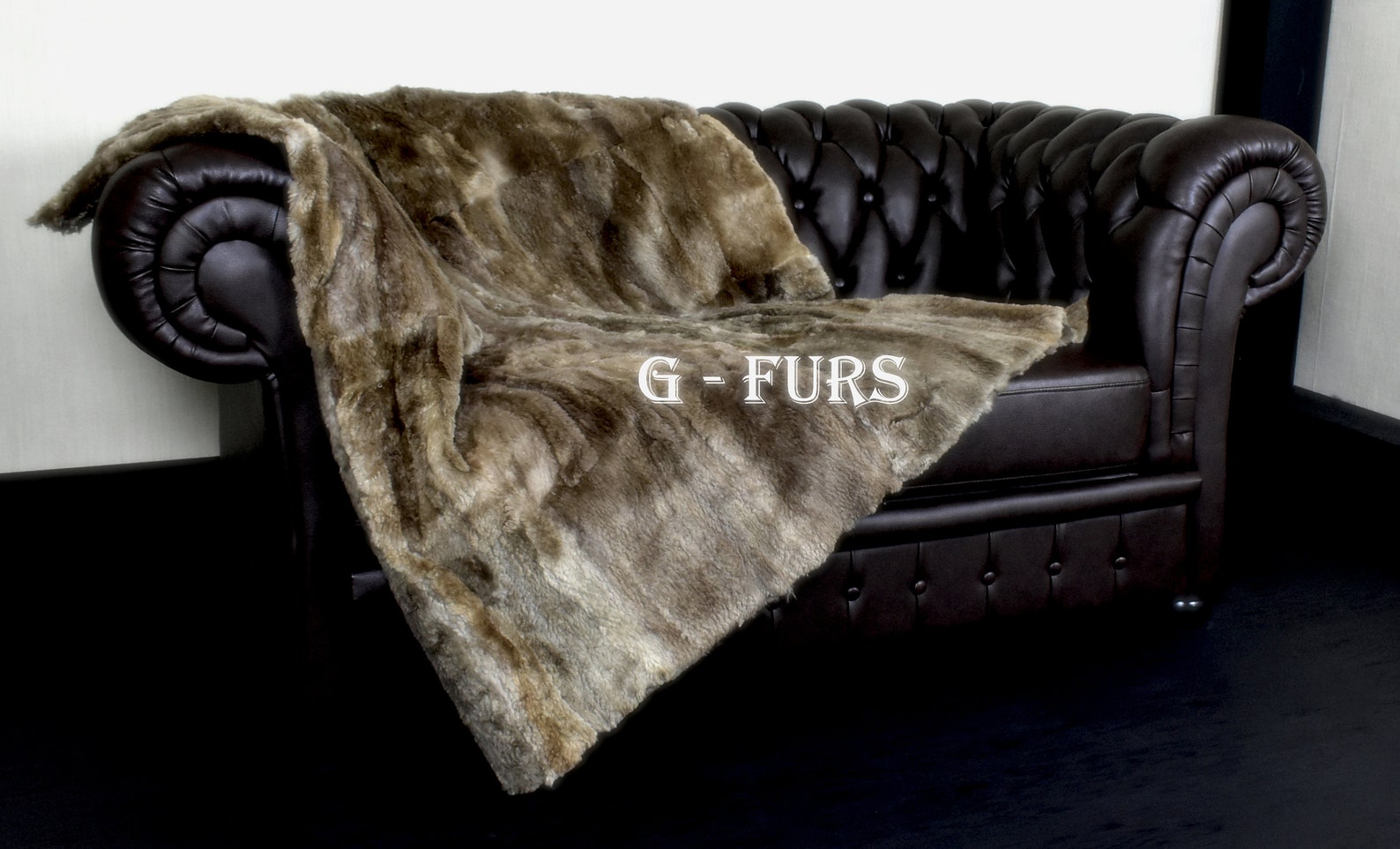 Luxury Real Brown Fur Beaver Throw Blanket Etsy
