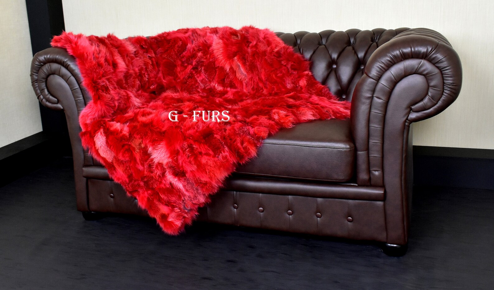 Luxury Real Red Fur Fox Throw Blanket Etsy