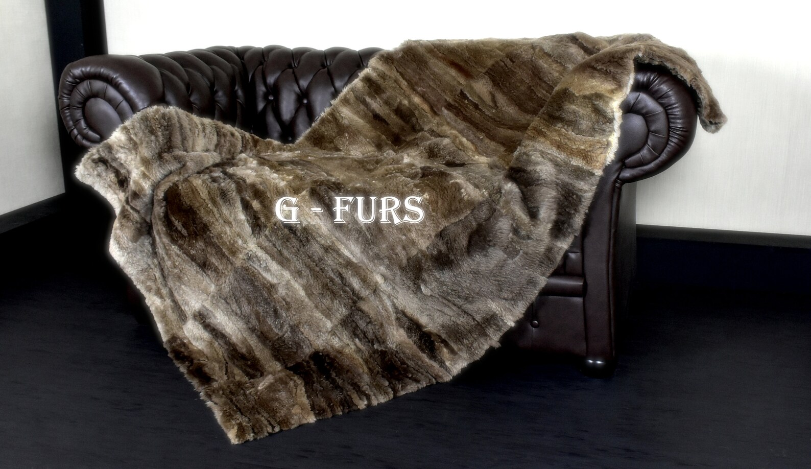 Luxury Real Brown Beaver Fur Throw Blanket Etsy