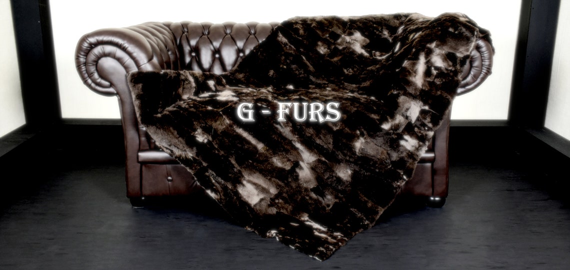Luxury Real Beaver Fur Blanket Etsy