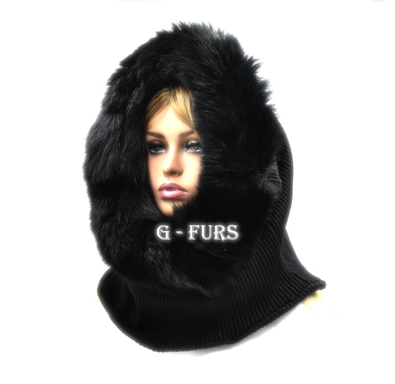 Luxury Real Fox Fur Fur Neck Loop Collar With Elastic Cotton Etsy