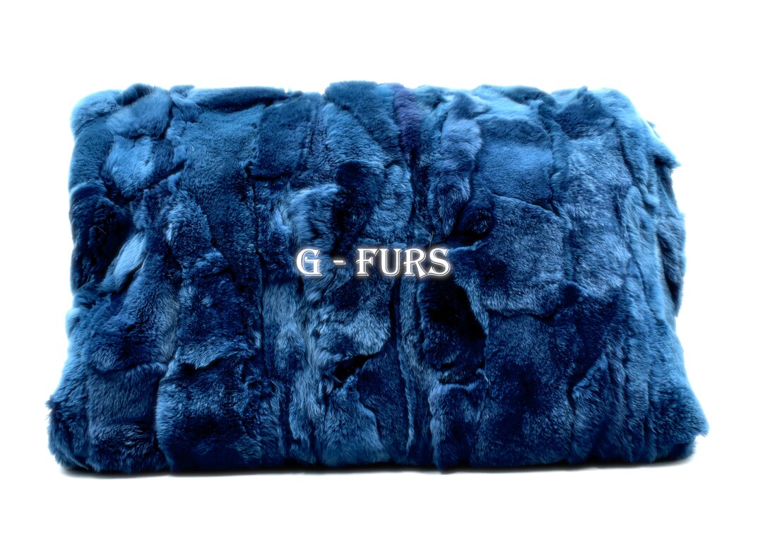 Luxury Real Greenblue Rex Rabbit Fur Pillow Case/cushion Etsy