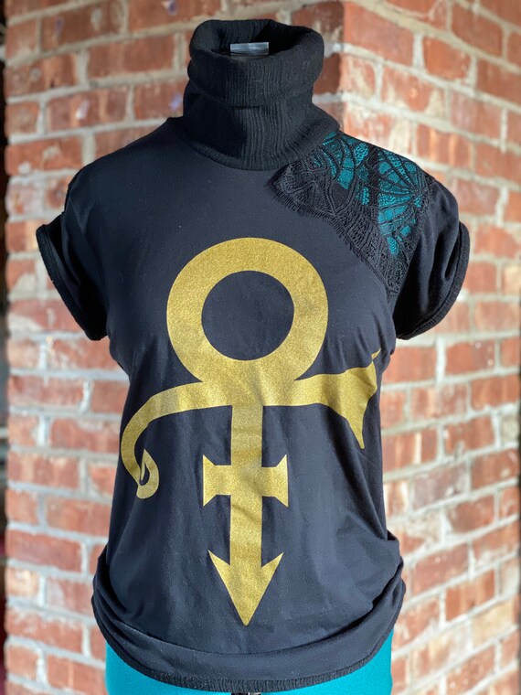 Maglietta Uomo Prince Symbol – Nero, Taglia L, Manica Corta - 3