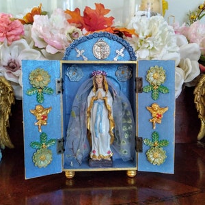 Our Lady of Lourdes Portable/Travel Altar Shrine