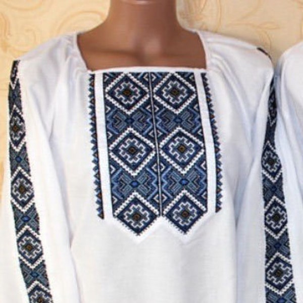 Beautiful white embroidered blouse. Ethno Folk Blouse For Woman. Gift for her, woman. Handmade linen blouse. Ukrainian blouse. Vyshyvanka