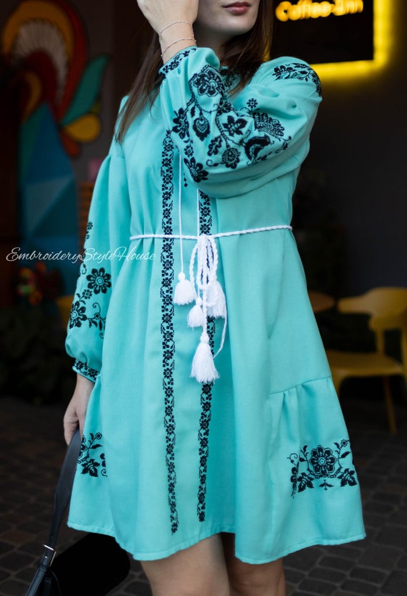 Hermoso vestido Vestido verde hecho a Vestido