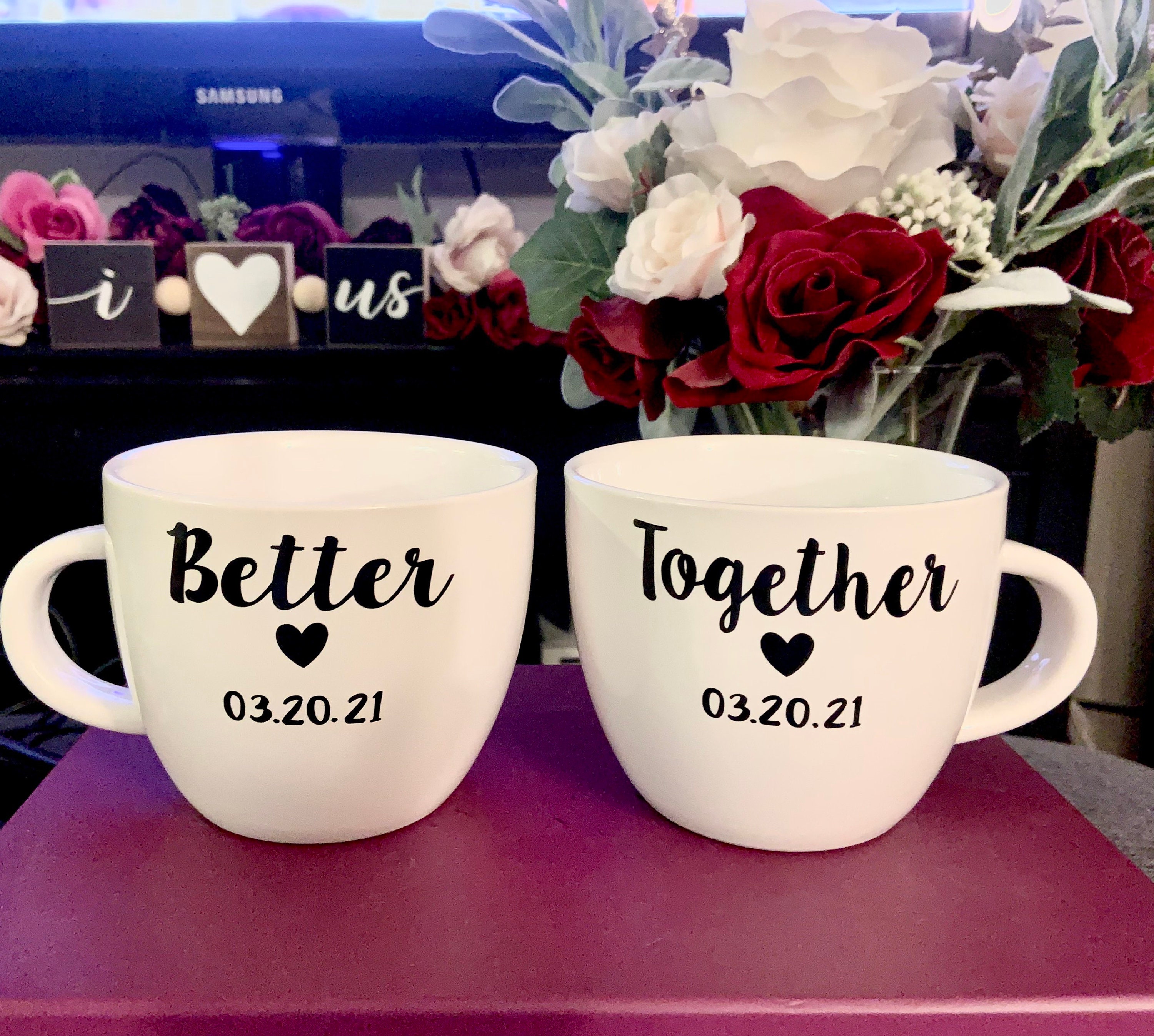 Better Together Mug Set Couples Gifts Anniversary Gifts Etsy