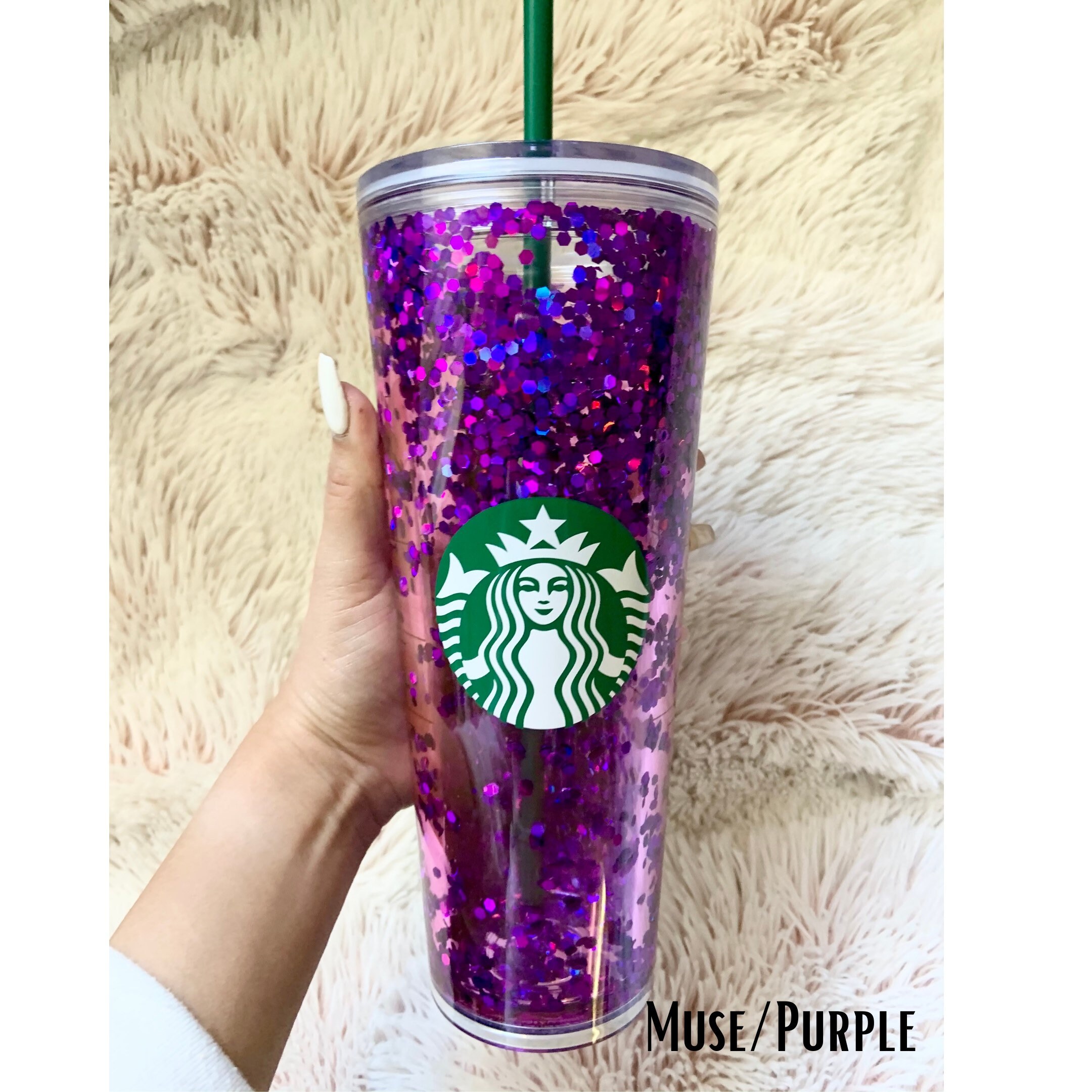 Snow Globe Starbucks Tumbler Floating Glitter Tumbler Etsy