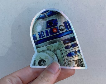 Holographischer R2D2 Aufkleber