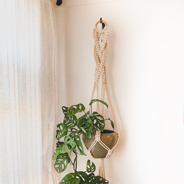 Macrame "Infinity" Plant Hanger / Gifts for her/ Houseplants / Boho / Unique Gifts / Handmade  / Wall Hanging / Eclectic / Gifts for him