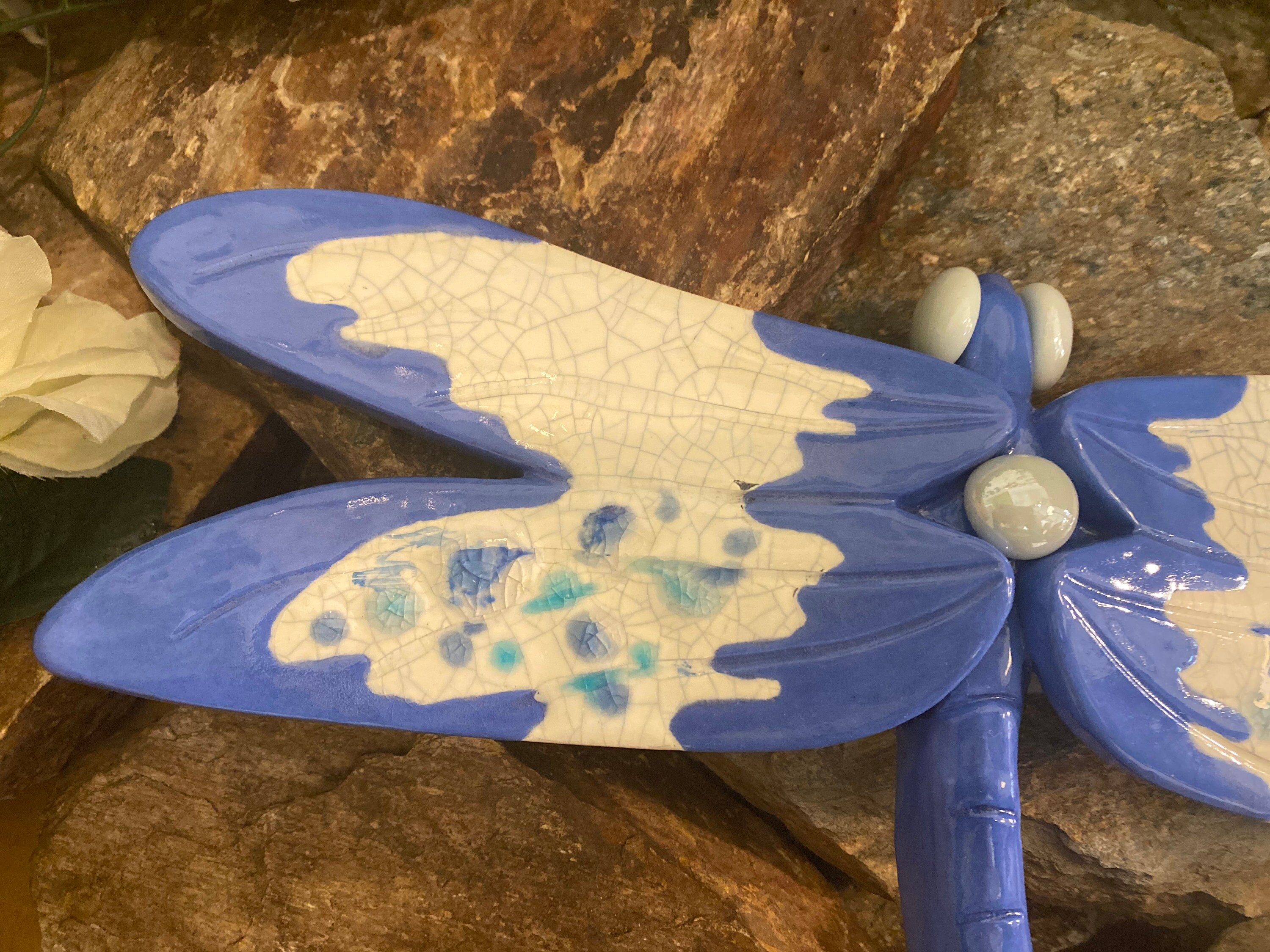 Libélula cerámica hecha a mano decoración de arte de pared | Etsy