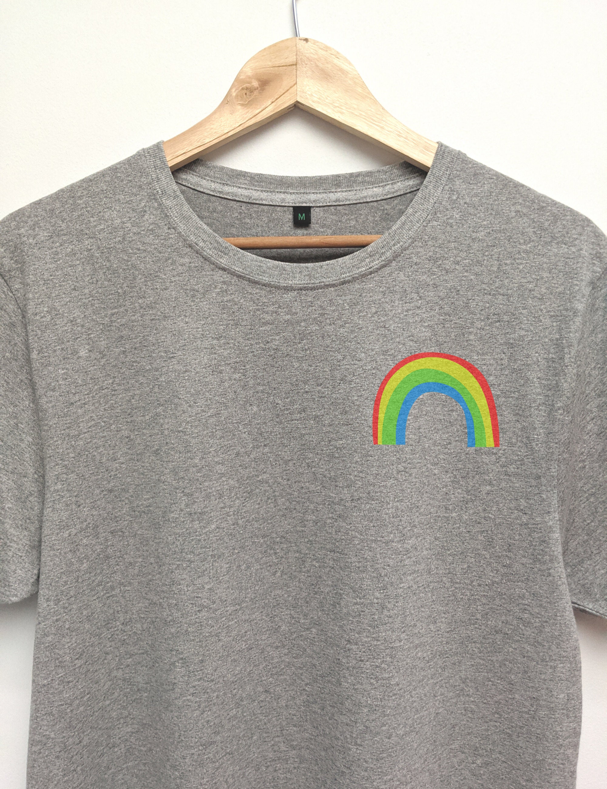 Vintage rainbow Organic t shirt in a unisex fit Loungewear | Etsy