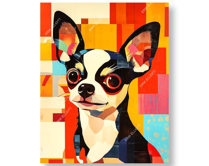 8x10 Art Print Chihuahua Modern Art