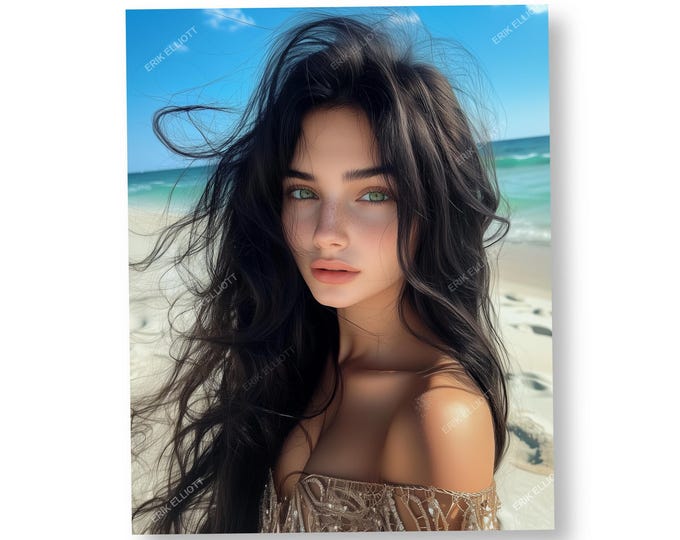 Green Eyes 8X10 Photo Art Print Female Portrait