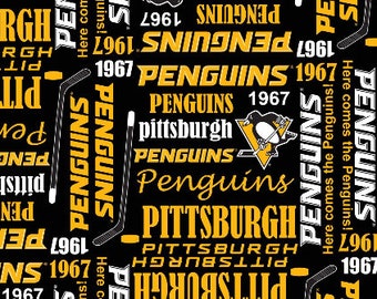 Pittsburgh Penguins Fabric Etsy