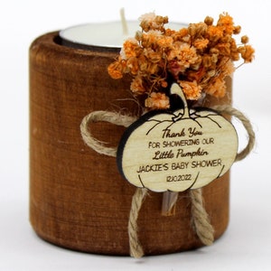 Bulk Candle Favors, Baby Shower Favors for Guests, Rustic Favors, Personalized Candles, Baby Shower Candles, Party Favors, Little Pumpkin