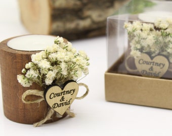 Personalized Wedding Candle Favors Bulk, Rustic Mini Soy Candles for Guests, Custom Wedding Favors, Bridal Shower Favors, Elegant Guest Gift