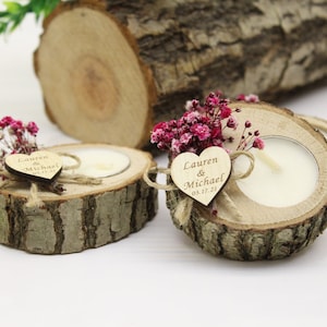 100PCS Personalized Candle Wedding Favors, Wedding Favors for Guests in Bulk, Rustic Wedding Favors, Bridal Shower Favors, Funeral Candles