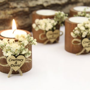  MTLEE 50 Sets Bridal Shower Favors Candles Thank You