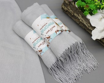 Glitter Pashmina Ivory Pashmina Shawl Wedding Personalized Bridesmaid Shawl Wedding Shawl Sparkly Pashmina Shawl Bridesmaid Proposal