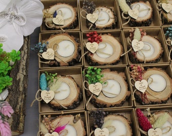 wedding cake candle favors