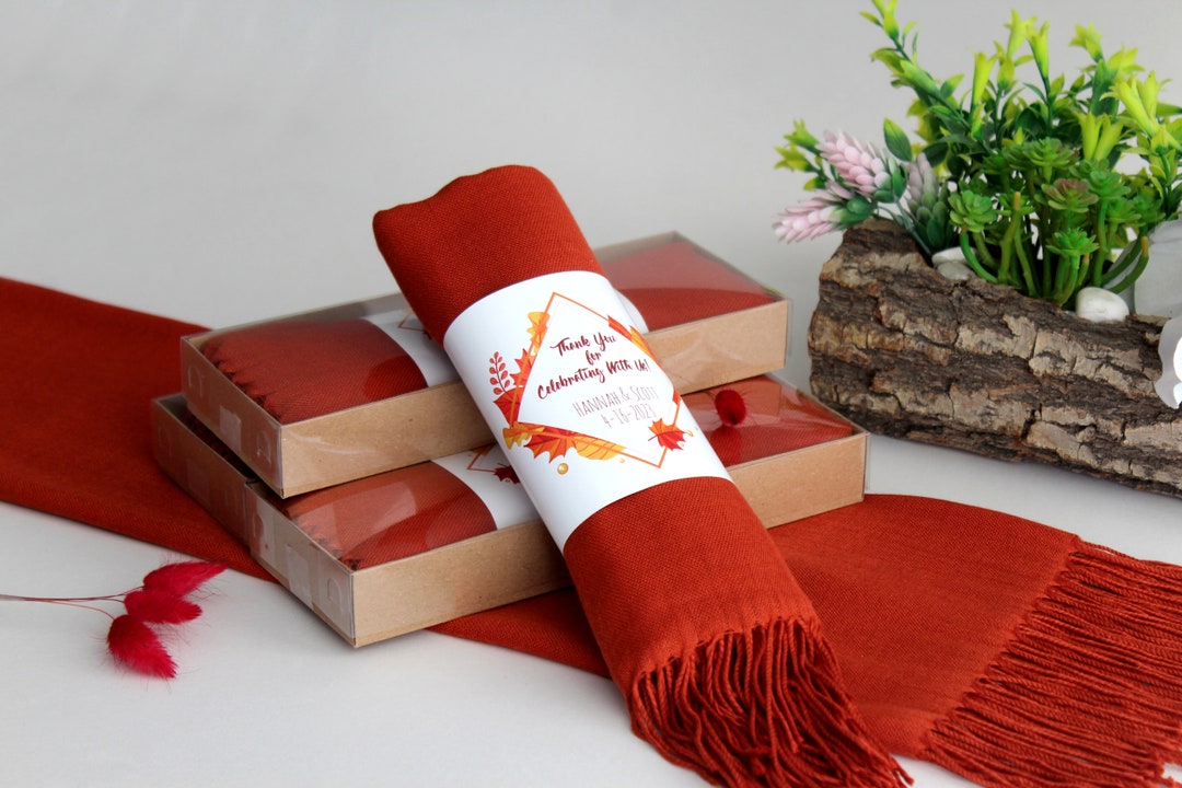 burnt orange pashmina shawls