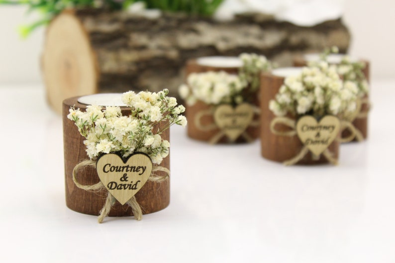 Personalized Candle Wedding Favor, Wedding Favors for Guests in Bulk, Wedding Gifts for Guests, Rustic Wedding Favors, Bridal Shower Favors image 6
