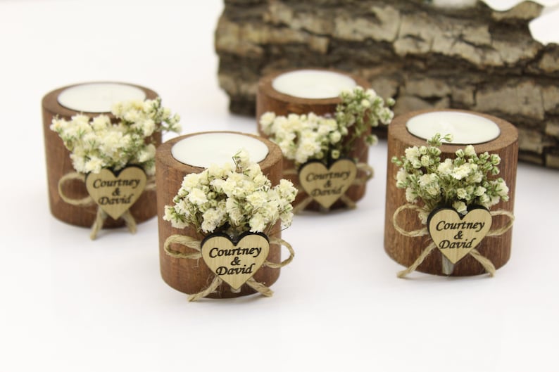 Personalized Candle Wedding Favor, Wedding Favors for Guests in Bulk, Wedding Gifts for Guests, Rustic Wedding Favors, Bridal Shower Favors image 5