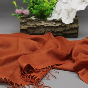 burnt orange pashmina shawls