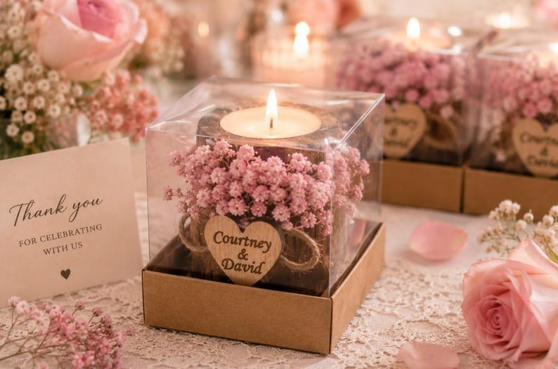 Bomboniere personalizzate con candele per matrimoni, bomboniere rustiche per gli invitati, bomboniere per addio al nubilato, bomboniere personalizzate per feste, candele commemorative immagine 11