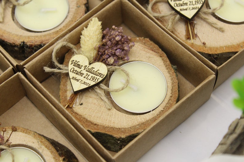 Personalized Wedding Candle Favors for Guests in Bulk Rustic Etsy