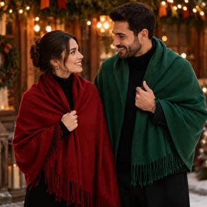 Personalized Christmas Wedding Favors, Christmas Shawl Favors, Christmas Gifts For Guests, New Year Gifts, Happy Holidays Favors, image 2