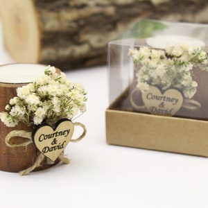 Personalized Candle Wedding Favor, Wedding Favors for Guests in Bulk, Wedding Gifts for Guests, Rustic Wedding Favors, Bridal Shower Favors image 4