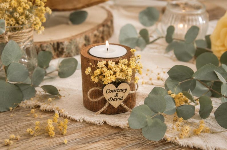 Bomboniere personalizzate con candele per matrimoni, bomboniere rustiche per gli invitati, bomboniere per addio al nubilato, bomboniere personalizzate per feste, candele commemorative immagine 13