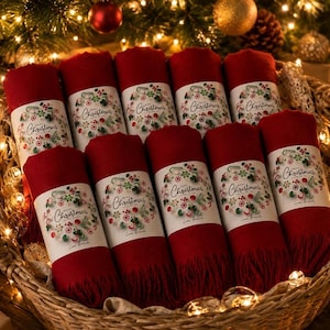 Personalized Christmas Wedding Favors, Christmas Shawl Favors, Christmas Gifts For Guests, New Year Gifts, Happy Holidays Favors, image 5