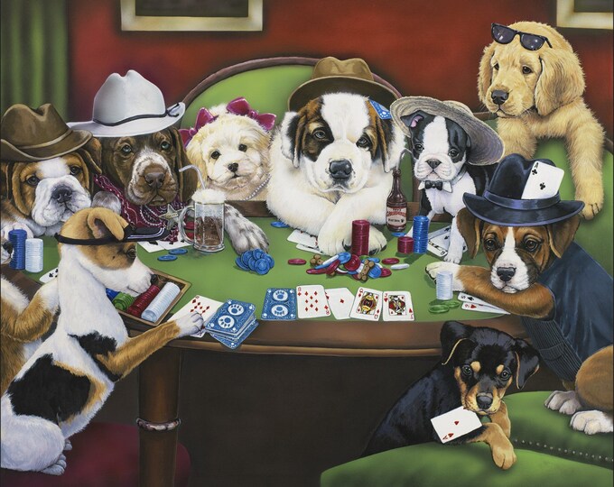 Poker Fabric by the Yard Casino Fun Calling Your Bruff Dog Etsy