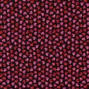 Heart Cotton Fabric by the Yard - Red Ombre Hearts Black - Timeless Treasures C8496-RED