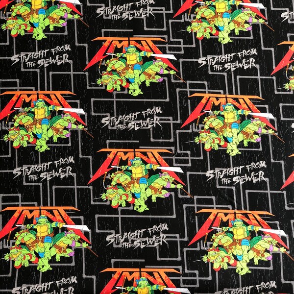 Ninja Turtle Fabric Etsy