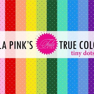 Tula Pink Cotton Fabric by the Yard - Tula Pink True Colors Tiny Dots Collection from Free Spirit