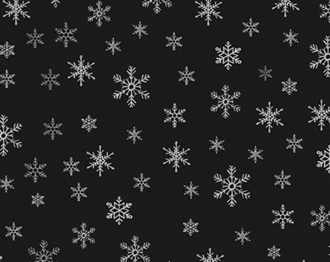 Christmas Cotton Fabric by the Yard Farmhouse Christmas Snowflakes