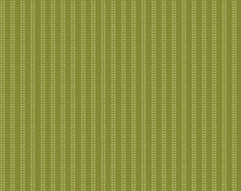 Primrose Hill Cotton Fabric by the Yard - Primrose Hill Rows Olive - Riley Blake C11066-OLIVE