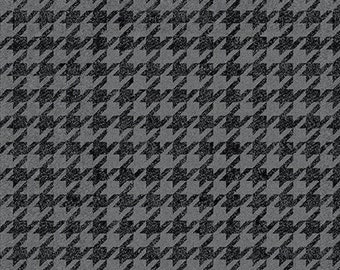 All About Plaids Cotton Fabric by the Yard - All About Plaids Houndstooth Black - Riley Blake C637-BLACK