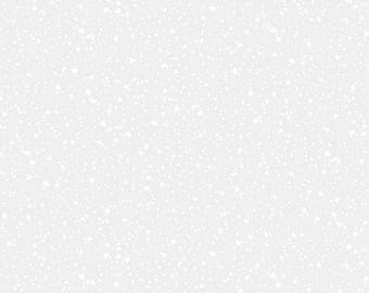 White-on-White Cotton Fabric by the Yard - Monochrome Stardust White-on-White - Dear Stella P2857-WHITE