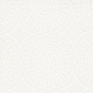 White-on-White Cotton Fabric by the Yard - Coriander Seeds Medallion White on White - Corey Yoder for Moda 29147-11